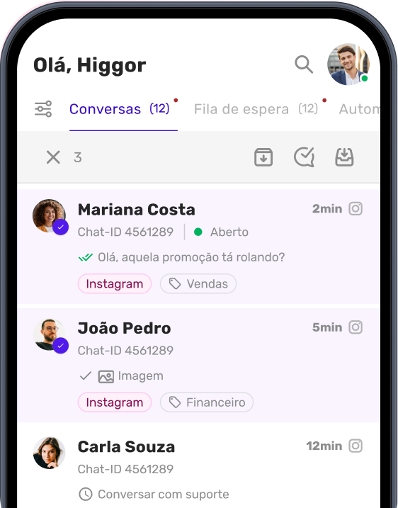 Tenha múltiplos atendentes respondendo seu Instagram de forma organizada Tenha múltiplos atendentes respondendo seu Instagram de forma organizada
