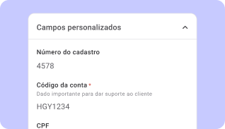 Painel da Huggy com a personalização das colunas da lista de contatos Painel da Huggy com a personalização das colunas da lista de contatos
