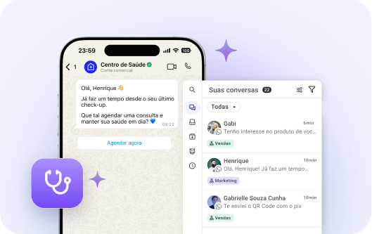 Atendimento digital para a saúde (clínicas, hospitais e laboratórios)