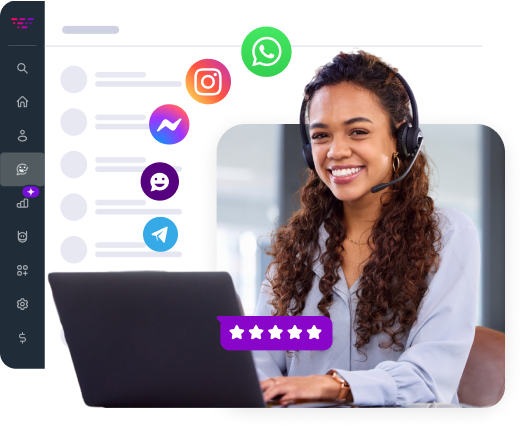 Plataforma de gestão<br> de suporte ao cliente