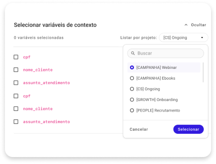 Crie relatórios personalizados de acordo com suas necessidades específicas, adaptando informações para relatórios internos ou requisitos de apresentação, por exemplo. Exportação de Variáveis